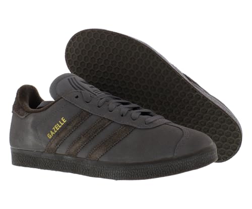 Image of adidas Gazelle Mens Shoes Size 6, Color: Charcoal /Brown