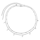 Beach Bikini Belly Chain Pearl Tassel Layered Waist Chain Small Beads Body Chain Summer Sexy Jewelry for Women and Girls Gifts(Silver)