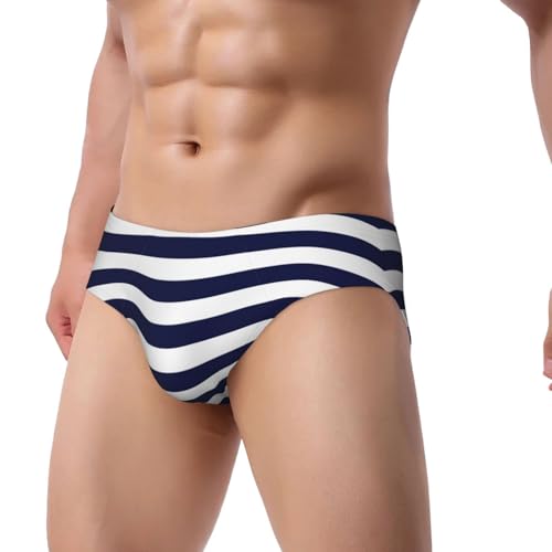 Navy Dark Blue Men's Underwear Briefs No Fly Covered Waistband Underpants2