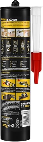 Miniatura 2 de Pattex No Más Clavos Original, Adhesivo De Montaje Resistente, Pegamento Extrafuerte Para Madera, Metal Y Más, Adhesivo Blanco Instantáneo, 1 Cartucho X 370 G