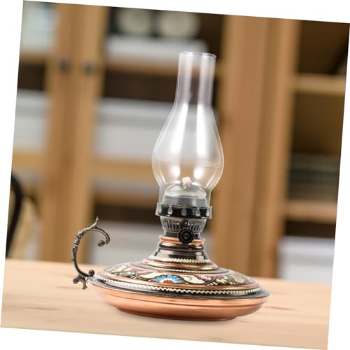 COHEALI ÖLlampenschirm Aus Glas Ersatz Lampenschirm FüR Petroleumlampe Vintage Lampenglas Klarer Zylinderschirm FüR ÖLlampen Heimdekoration 6.50X3.00X3.00In