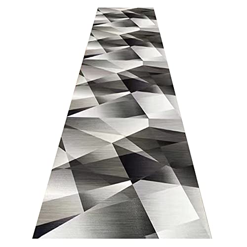 Tapis de passage d'allée géométrique en polyester antidérapant sur mesure - 2