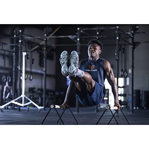 Vita Vibe Wood Parallettes Set 18" - 24" Long (24" Long) #TOP6