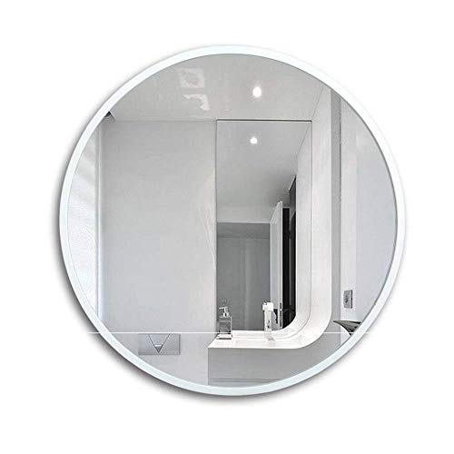 ZEQUAN -Mirrors montado en la pared muebles de baño decorativo redondo Espejo de baño Espejo de madera del marco del círculo de maquillaje de afeitar Espejo de pared 50-70cm disponibles (3 colores), t