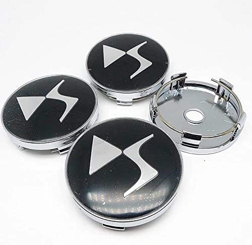 WOAFEY Nabendeckel 4 STÜCKE 60mm für DS Car Rad Center Hub Cap Auto Styling Felgen Abdeckung Badge Emblem Aufkleber Radnabenkappen,A