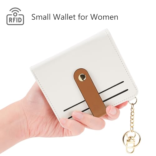 Airkit RFID Blocking Leather Wallet for Women - Slim Credit Card Holder with ID Window and Zipper Coin Purse - Stylish Keychain Wallet - Image 7