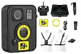 Brifield® BR5 Body Camera - 64GB Memory Wearable Bodycam With Klick Fast Chest and Shoulder Straps for Door Staff, Bouncer, SIA Security