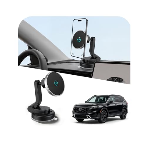 Image of Magnetic Phone Mount for Car, 15W Wireless Car Charger, Dashboard Phone Holder and Windshield Mount, Extendable 360 Degree Arm, Washable Gel Suction Cup, Metal Ring and Cable Included