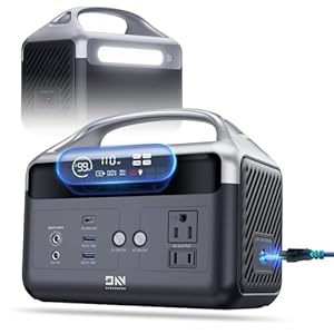 DaranEner Portable Power Station 60,000mAh, 192Wh LiFePO4 Battery Backup w/2 300W (Surge 600W) AC Outlets, 2H Fast Charging, Power Bank for Hurricane Emergency/Home/Outdoor Camping/RVs Use