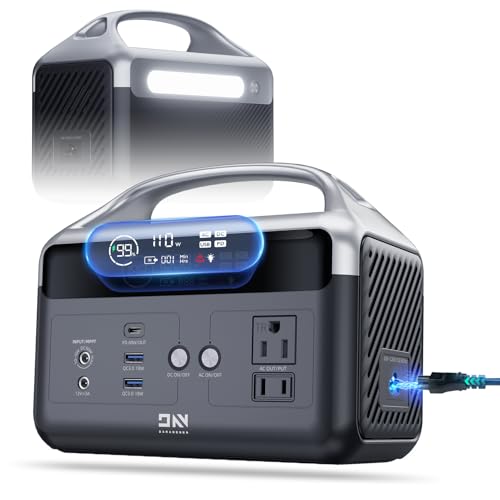 DaranEner Portable Power Station 60,000mAh, 192Wh LiFePO4 Battery Backup w/2 300W (Surge 600W) AC Outlets, 2H Fast Charging, Power Bank for Hurricane Emergency/Home/Outdoor Camping/RVs Use
