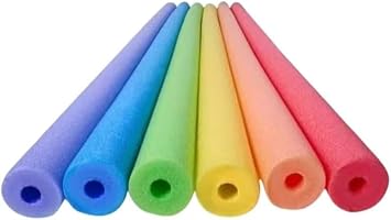 6pcs Sponge Stick Buoyancy Stick Swimming Stick Water Float Lightweight Styrofoam Pool Noodle Water Buoyancy Stick Hollow Foam Pool Swim Noodle for Floating Diving