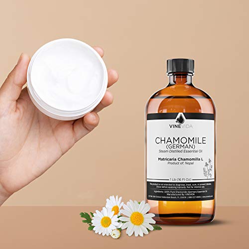 Bulk Chamomile (German) Essential Oil Â€“ 16 Oz Chamomile Essential Oil In Glass Bottle - 100% Pure & Undiluted Essential Oil - 1 Pound Chamomile Oil For Diy Soaps, Candles, And Blends - Vinevida. #TOP7