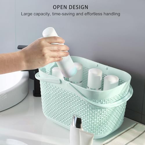 Portable Shower Caddy, Bathroom Caddy with Handle, Plastic Shower Basket, Durable Toiletry Organizer Bin Shower Organizer, Shower Caddy Portable for College Dorm Kitchen Gym Camp (Green) by Mfexnwsrz - Used condition - Image 5