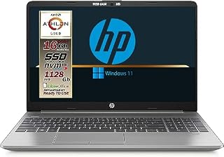 Hp 250 HP 255 G9 Silver Notebook Portatile, SSDHD 1128GB, RAM DA 16GB, Display FullHD 15.6", Amd A9 Gold 3150U fino a 3,3 GHz, Wi-fi, 3 usb, webcam HD, Win11 Pro, Pronto All'uso, Gar. IT