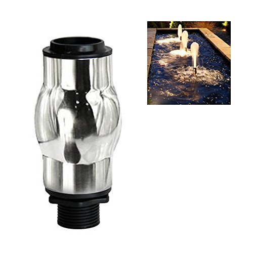 NAVADEAL Display Frothy Foam Jet Fountain Nozzle - 1" DN25 Stainless Steel Water Spray Sprinkler - for Garden Pond, Amusement Park, Museum, Library