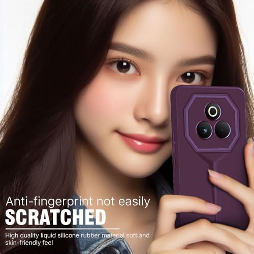 Image of WOW IMAGINE Slim Back Cover for Realme P3 Pro 5G | Blade Series Ultra Thin Case | Camera Protection | Soft Matte Silicone Flexible Mobile Case - Purple
