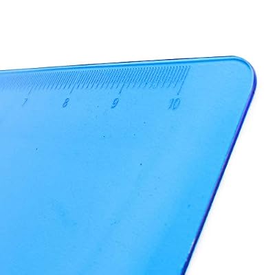 Super Z Outlet Slim Plastic Transparent Thin Lightweight Colorful Fun Clipboard with Ruler Measurements, Hanging Hook for Portable Classroom Children Teacher College Size (9 x 12.5) (6 Pack)