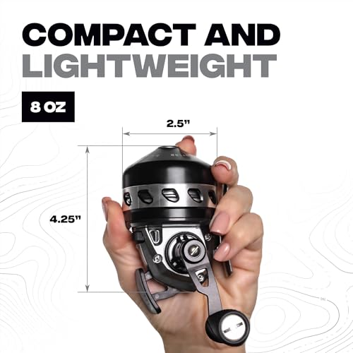 BALLISTA BL33 Spincast Bowfishing Reel Slingshot Bow Fishing, Stainless Steel, Left/Right Reversible Handle, 3.6:1 Gear Ratio, Strong Line 5# 45 Yards 0.35mm/50lb