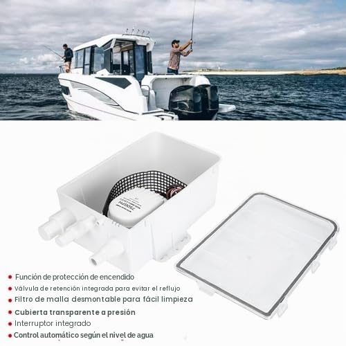 de bomba de sumidero de ducha Barco RV sentina 12V 750GPH Caja de desagüe de puerto múltiple marinobomba de ducha a 12v,caja ducha barco bomba de ducha a 12v
