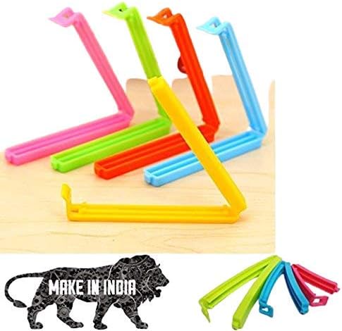 18Pc 3 Different Size Plastic Food Snack Bag Pouch Clip Sealer for Keeping Food Fresh for Home Kitchen Camping Snack Seal Sealing Bag Clips (Multi Color)