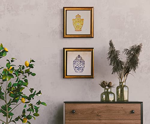 Hongfengtang Asian Art Prints Chinese Wall Decor,Faience (Painted Porcelain) Oriental Framed Print (Faience) #TOP1