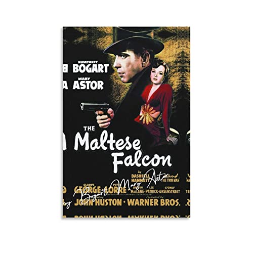 Peinture sur toile Humphrey Bogart Mary Astor affiche de cinema sans cadre 30x50cm