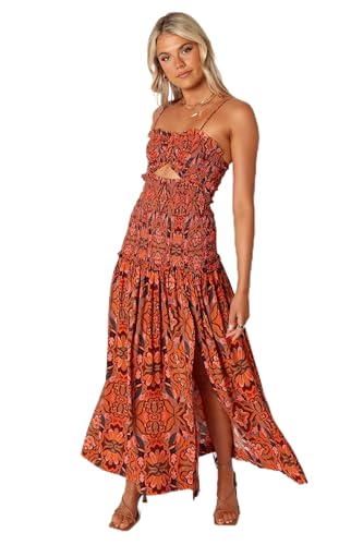 knee length dresses for ladies Jolie Moi Dasha Ruched Sleeve Maxi Dress, Pink Multi main image 0