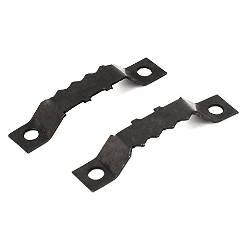 Image of uxcell 42mm x 8mm Saw Tooth Sawtooth Picture Frame Hooks Hangers 10PCS w Screws