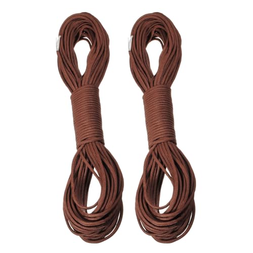 Corde utilitaire parachute 4 mm Healvian marron anti-rupture pour haubans de tente