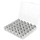 Ruvan Caja De Bobinas Para Máquina De Coser, Organizador Costura, 36 Compartimentos, Canillas Vacías Carrete Bobina Metal Para Máquina De Coser Con
