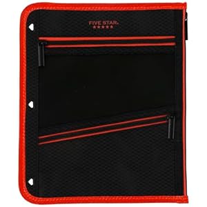 Five Star Zipper Pouch, Pencil Pouch, Pencil Case, Fits 3-Ring Binder, Assorted Colors, Color Will Vary, 1 Count (50642)
