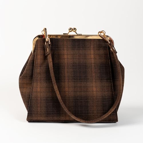Image of Theater Kisslock Clutch Bag for Women with Adjustable & Detachable Straps | Vintage-Inspired Structured Sling Bag for Day & Evening Use