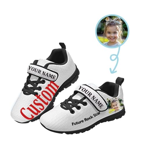 Custom Shoes for Kids Personalized Sneakers Shoes with Sign Text Photo