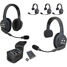 Eartec UL541 5 - شخص اتصال لاسلكي مزدوج مزدوج مع 4 سماعات أذن مفردة Ultralite و 1 سماعة أذن مزدوجة
