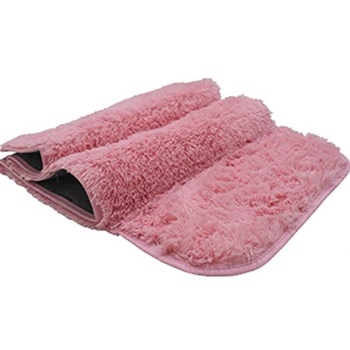 Tapete Passadeira Felpuda 2,00 X 0,60 Mt Antiderrapante Rosa Bebê