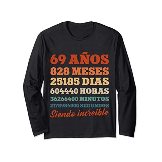 69 Cumpleaños Regalo Años Divertido Decoración Vintage 1952 Manga Larga
