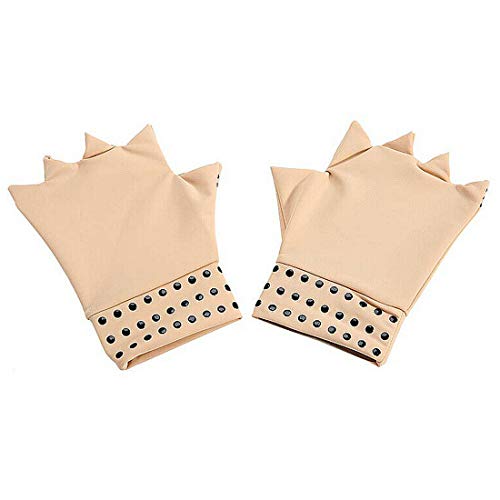 Adult Magnetic Therapy Gloves For Arthritis Joint Pain Treat Fingerless Glove #TOP3