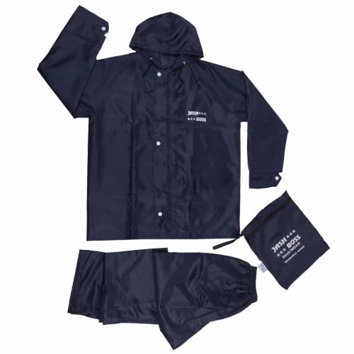 Image of Vogaan Rain Coat for Men Waterproof Rain coat Set for Women with Reflective Trim-Windproof Jacket & Pants Suit with Hood, Pockets & Breathable, Durable Fabric for Outdoor, Travel, Bike & Trekking Use