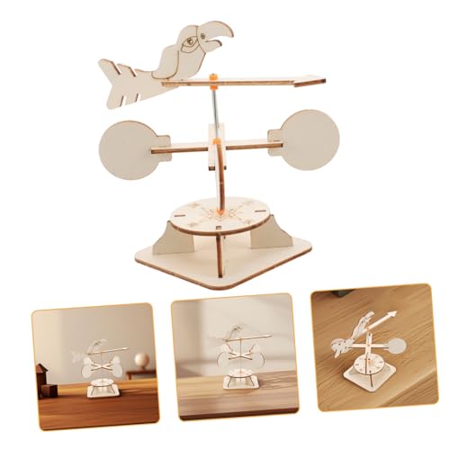 VICASKY - VICASKY Kids Wind Vane Experiment Kit Activités Stem Éducatives pour Garçon Fille Kit De Bricolage Bois pour Apprendre La Direction du Vent Modèles Météorologiques Jouet Interactif