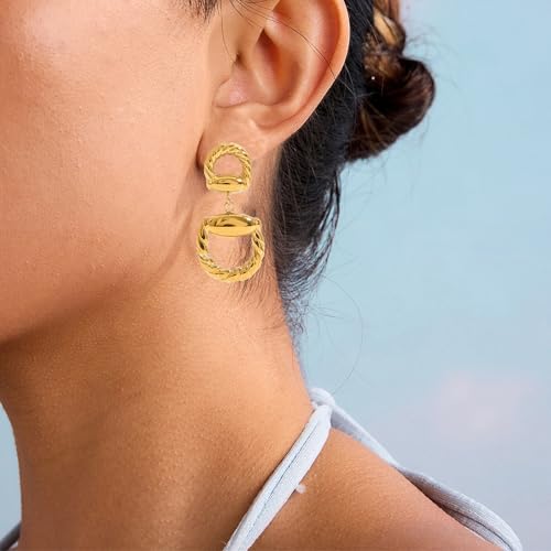 Horsebit Dangle Equestrian Earrings Chunky Gold Earrings Western Jewelry For Women4