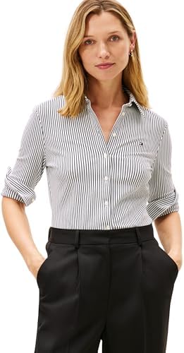Tommy Hilfiger Damen Hemd 1985 Slim mit Spitzkragen