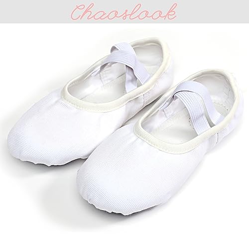Girls Ballet Dance Shoes Canvas Ballet Slippers Flats Kids Toddlers Practice Shoes Split Sole Stretc
