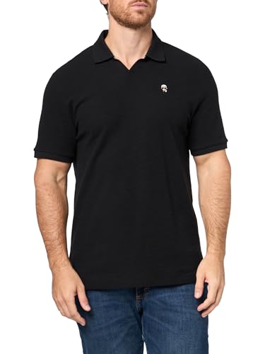 KARL LAGERFELD Men's Collared Short Sleeve Polo