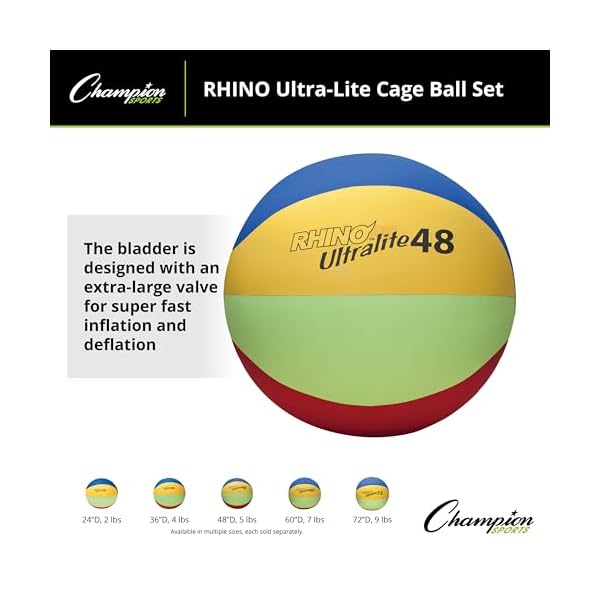Champion Sports Rhino Lite Cage Ball Set - Image 5