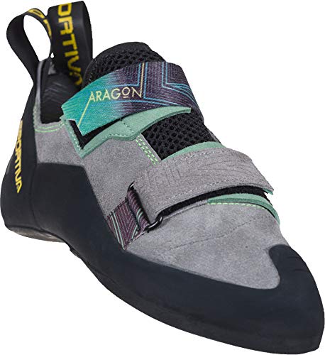La Sportiva Mens Aragon Rock Climbing Shoes, Clay/Jasmine Green, 9.5 #TOP1