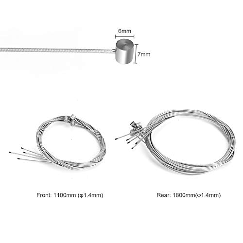 Hapleby 10Pcs Premium Bike Brake Cable, Professional Bicycle Brake Line For Mountain, Free For End Caps And End Ferrule #TOP3