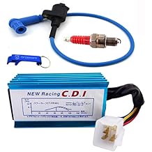 High Performance Ignition Coil Aluminum 5 Pin AC CDI Box A7TC Spark Plug For 50cc 70cc 90cc 110cc 125cc 140cc 150cc Pit Dirt Trail Motor Bike Motorcycle Motocross Blue
