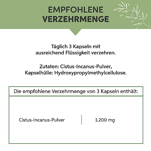 Cistus Incanus Kapseln 500 Stück von eltabia Bio Zistrosen-Kapseln