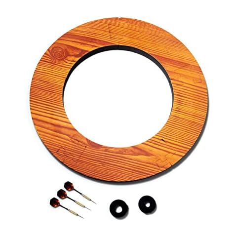 D.n.P Dart Surround | Catchring | Dart Wandschutz | Dart Auffangring | Backboard | Dart Set inkl. Dartpfeile & Zwischenring (schwarz) Cover