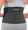 MUELLER Sports Medicine Adjustable Back Brace, Ideal for Upper and Lower Back Pain, Relief & Support for Men and Women, Strains, Sciatica, Scoliosis, Black, One Size
